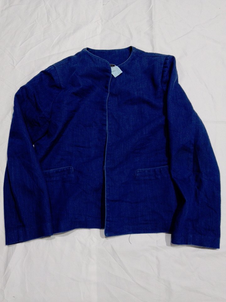 Christensenfeld Blue Denim Jacket Long Sleeve Butt..