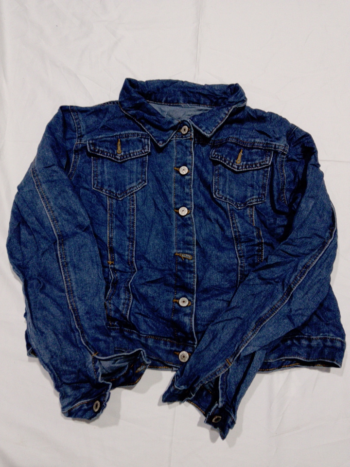 Classic Blue Denim Jacket with Button Front