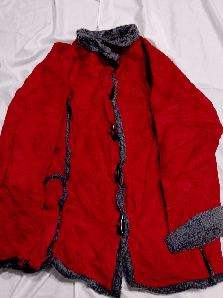 Veste en fourrure rouge Cotton On