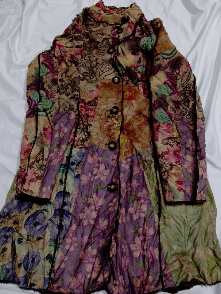 Flash Woman Multicolor Floral Print Coat