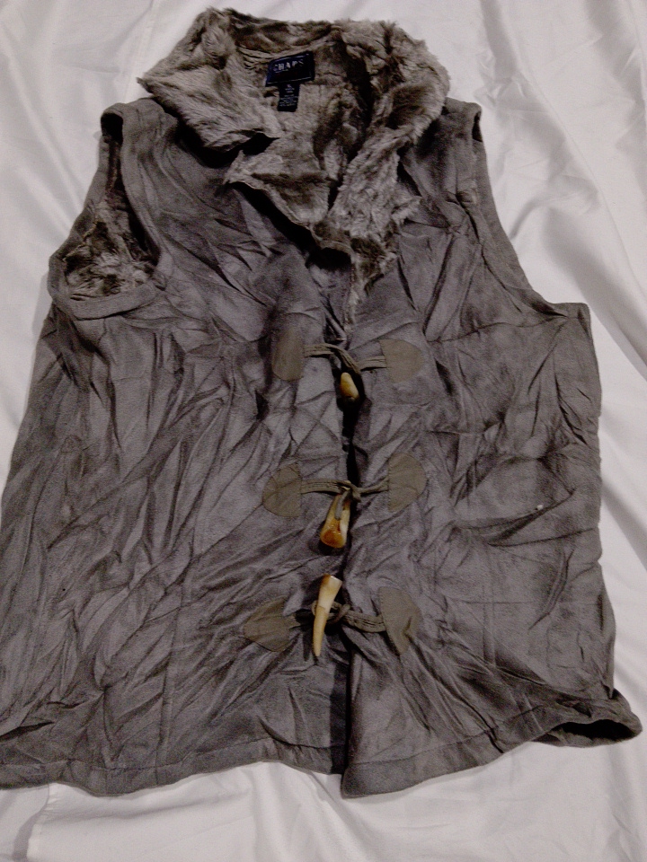 Chaps Fur Collar Vest