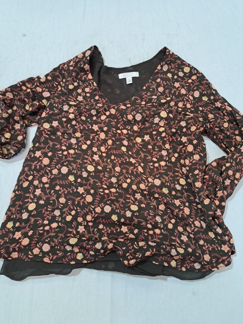 Ralph Lauren Bedruckte Durchsichtige Bluse