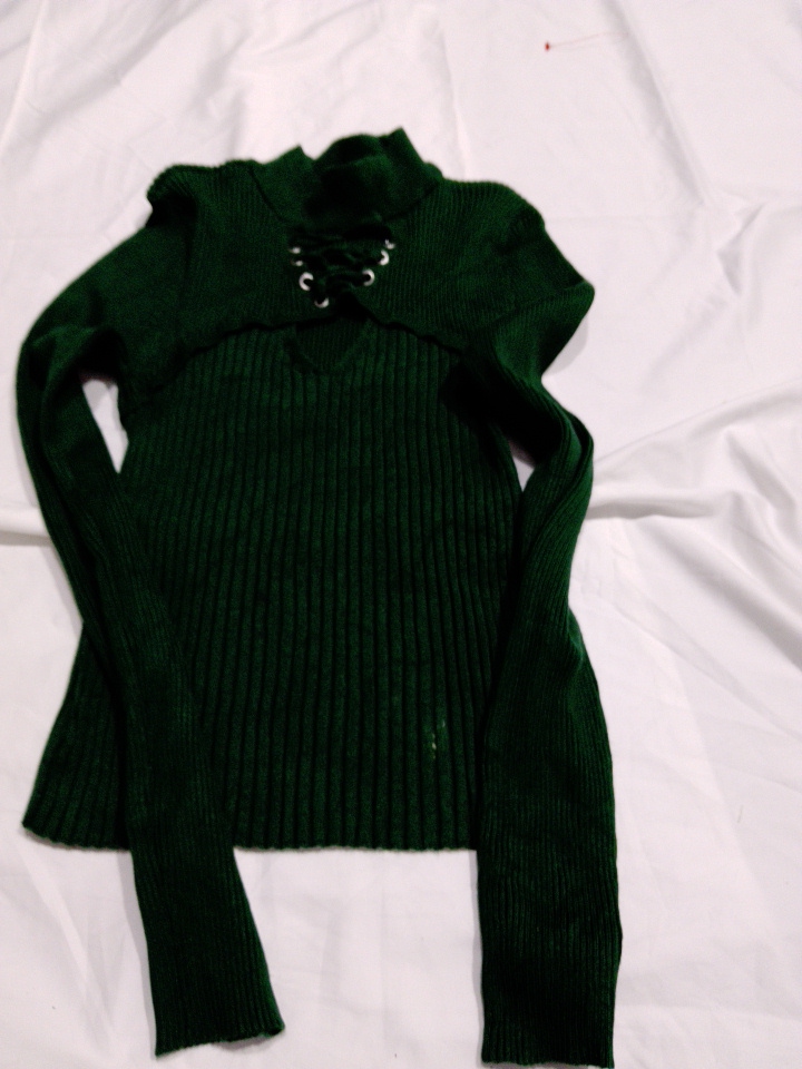 Mango Lace-up Knit Sweater