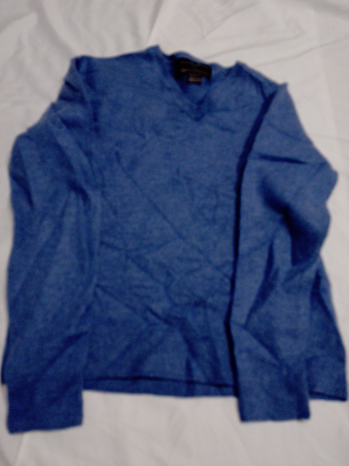 Maglione a V in lana merino Black & Brown 1826