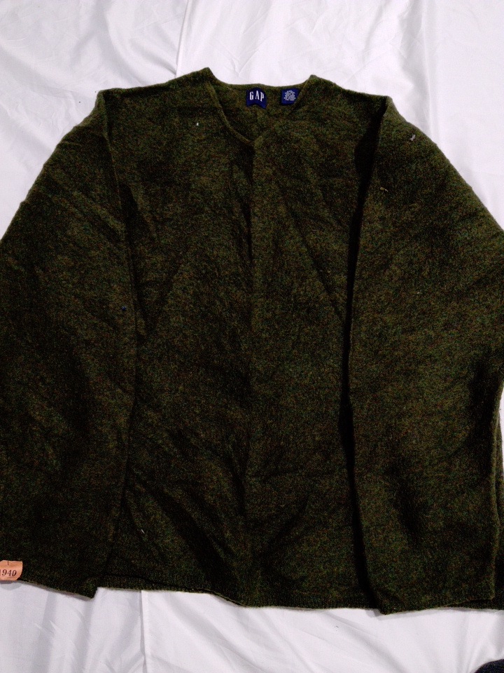 Pull en tricot vert surdimensionné Gap