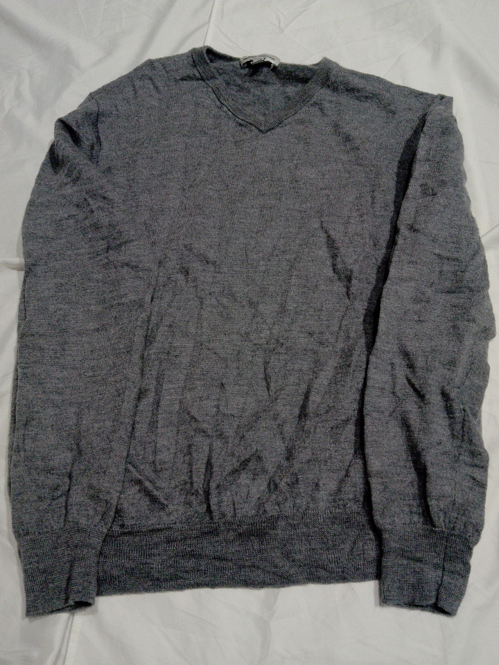 Peter Millar Gray V-Neck Sweater
