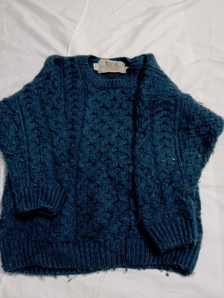 Aran Sweater Market Navy Cable Knit Sweater