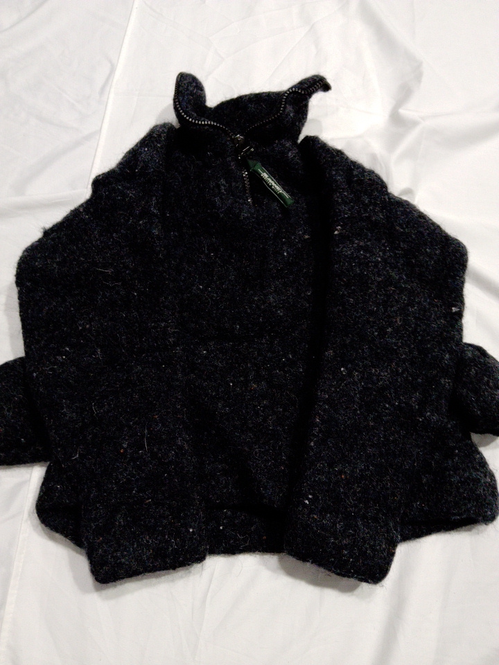Slarnex Woollen Mills Black Knit Cardigan