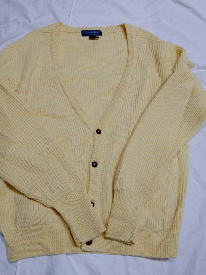 Christopher Hayes Cream Knit Cardigan