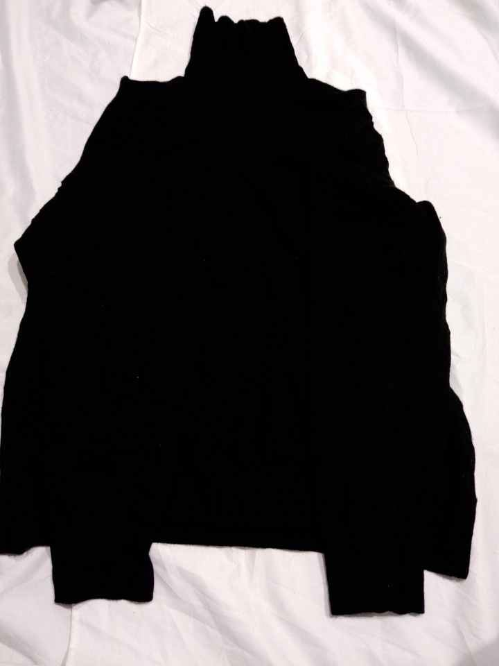 Charter Club Top Nero in Nylon a Collo Alto