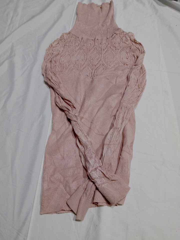 NUS Lace Detail Turtleneck Knit Top