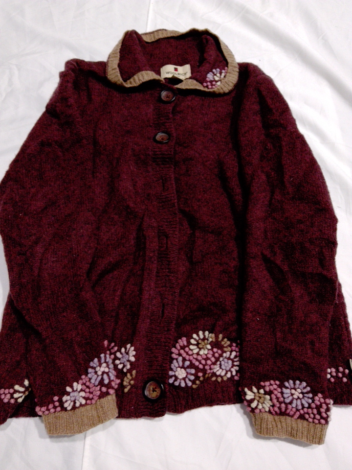 Woolrich Cardigan in Maglia Ricamato con Motivo Fl..