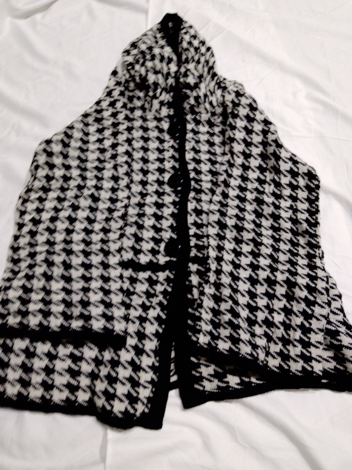 A.IDA Cardigan in maglia a scacchi