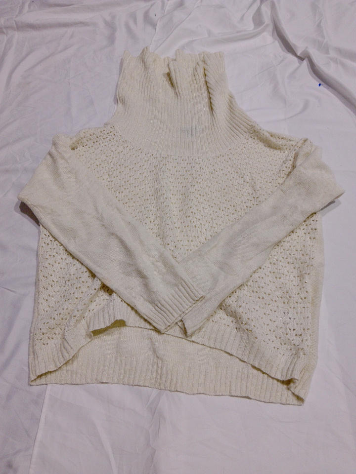 Pull en tricot col roulé blanc Reiss