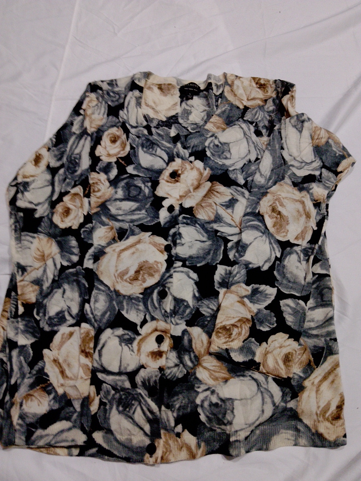 Cardigan in lana merino floreale Talbots