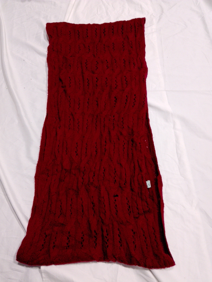 Top sans manches en maille épaisse Celeste Red