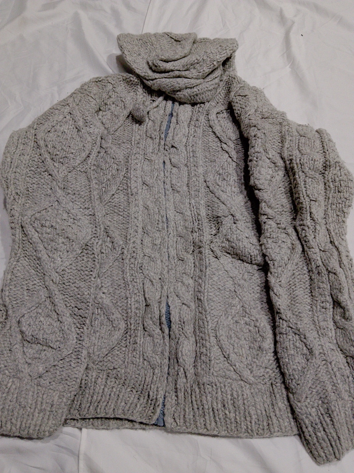 Gilet à capuche en tricot à torsades Patagonia