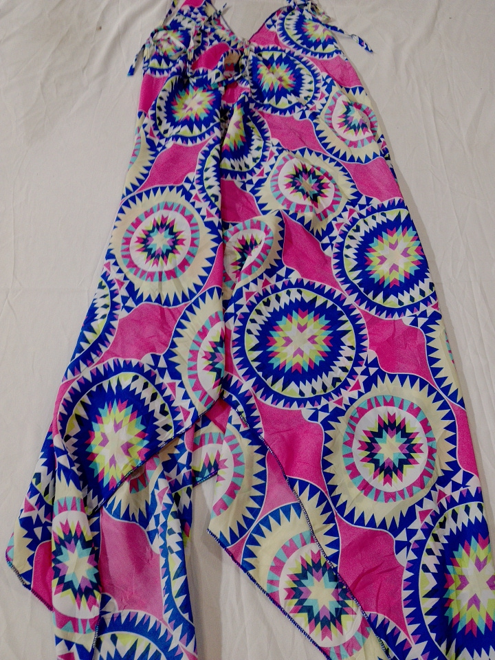 Salopette a stampa geometrica senza marca