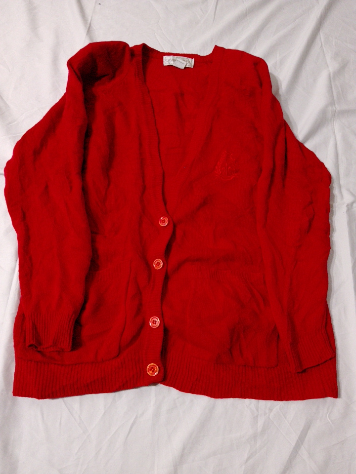 Cardigan en tricot rouge décontracté