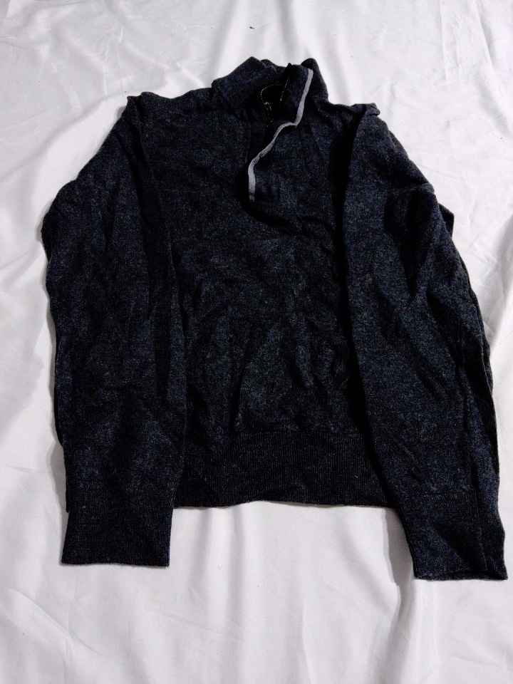 Banana Republic Black Zip-Up Turtleneck Sweater