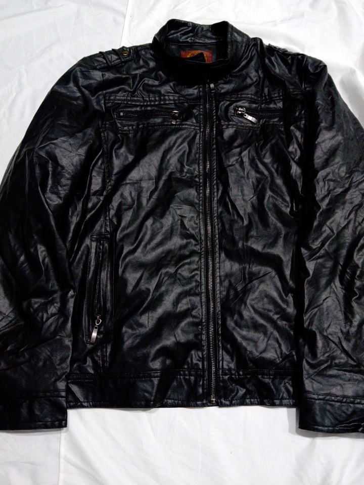 Schott Black Leather Biker Jacket