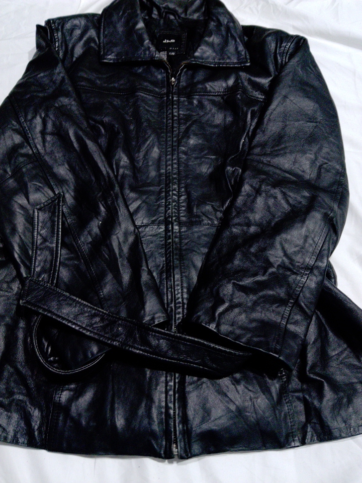 Jaqueta de Couro Preta JLC New York