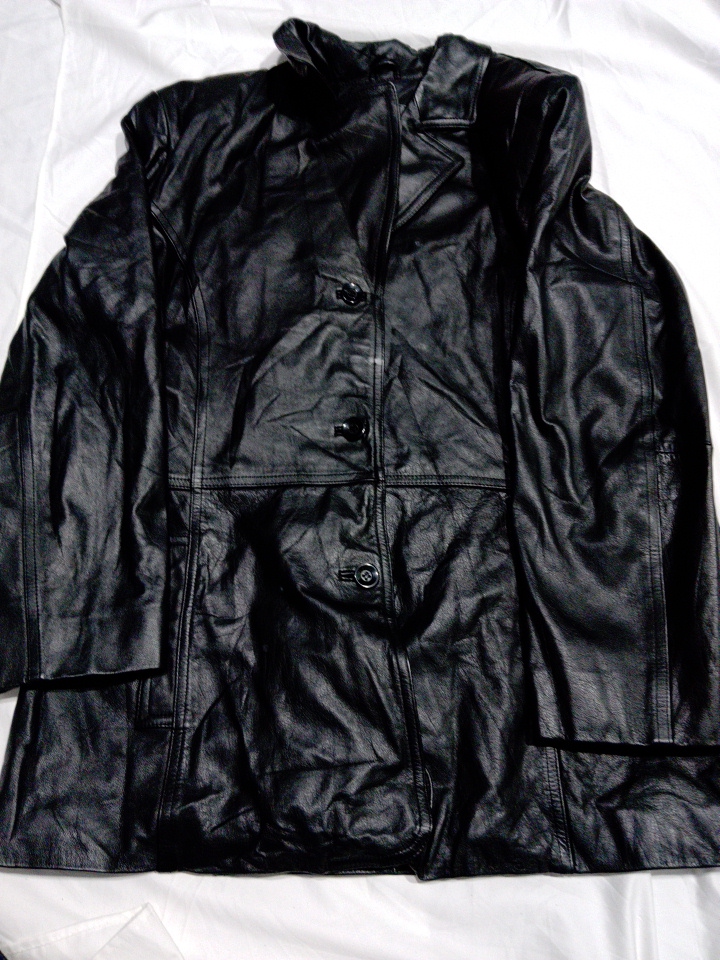 Colebrook & Co Jaqueta de Couro Preta