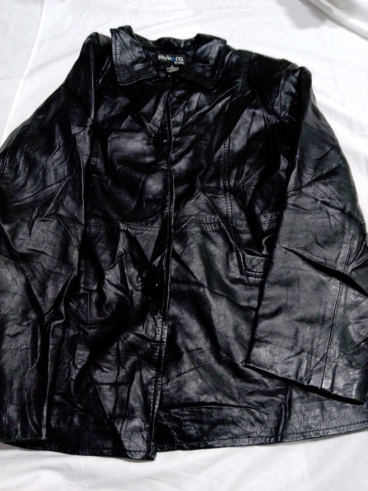 Style & Co. Faux Leather Jacket