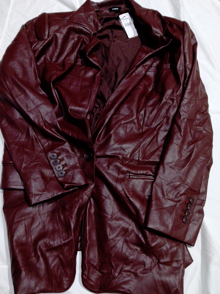 Veste blazer en cuir Express