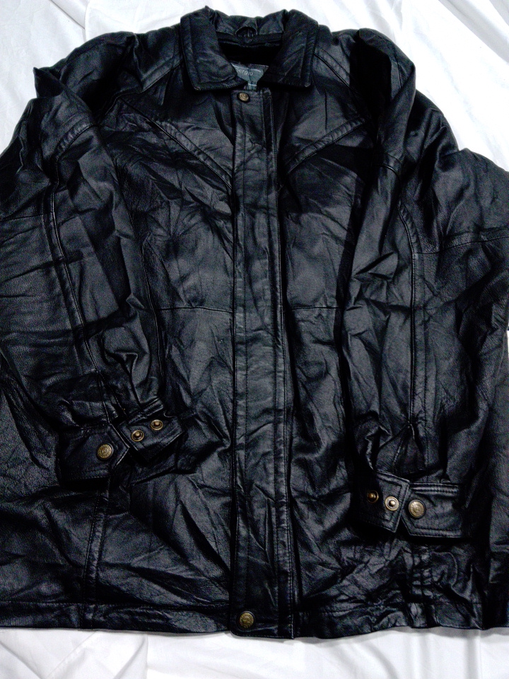 Jaqueta de Couro Preta Sergio Valducci