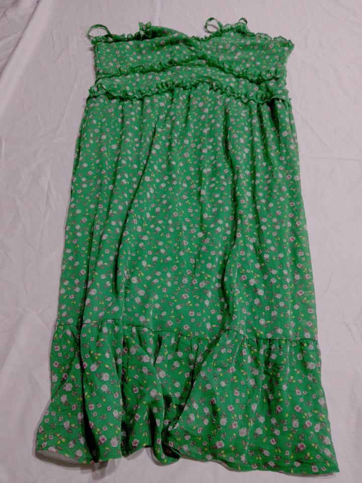 Robe maxi verte à motifs floraux No Boun..