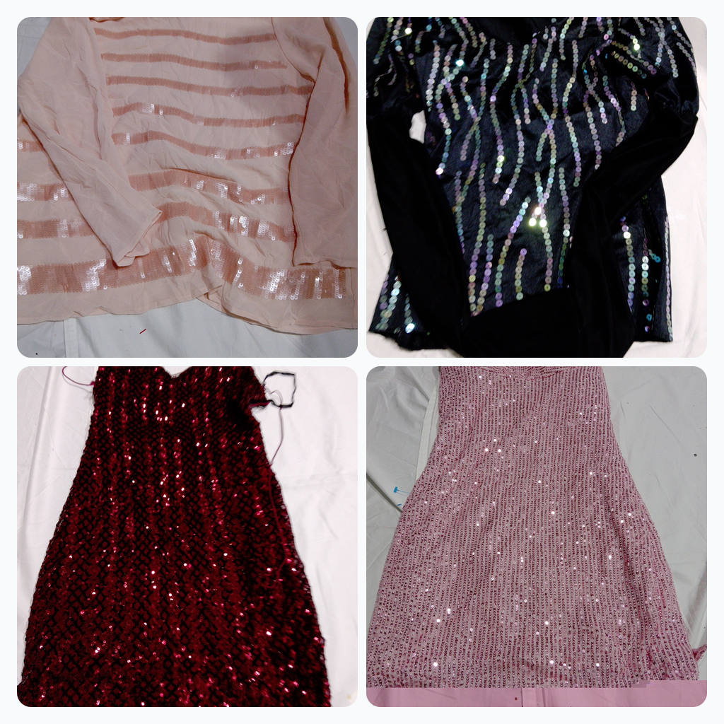 Designer-Kleid-Bundle AUW Charlie DKNY Pailletten-..