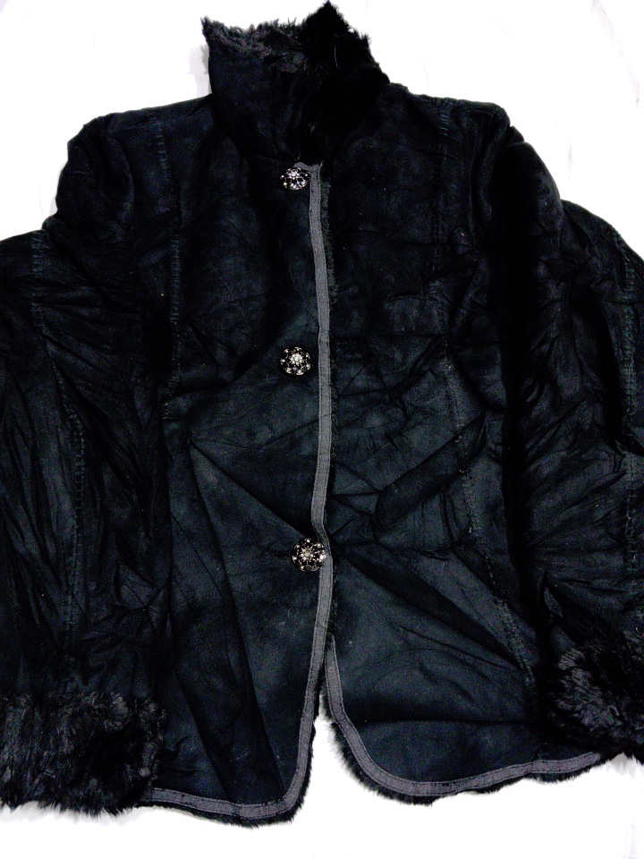 Coldwater Creek Black Fur Coat