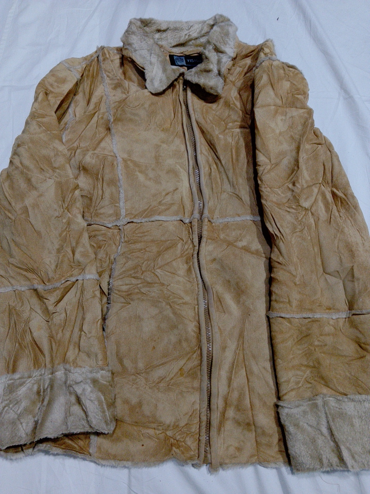 Veste en nylon Vision Sports avec col en fourrure