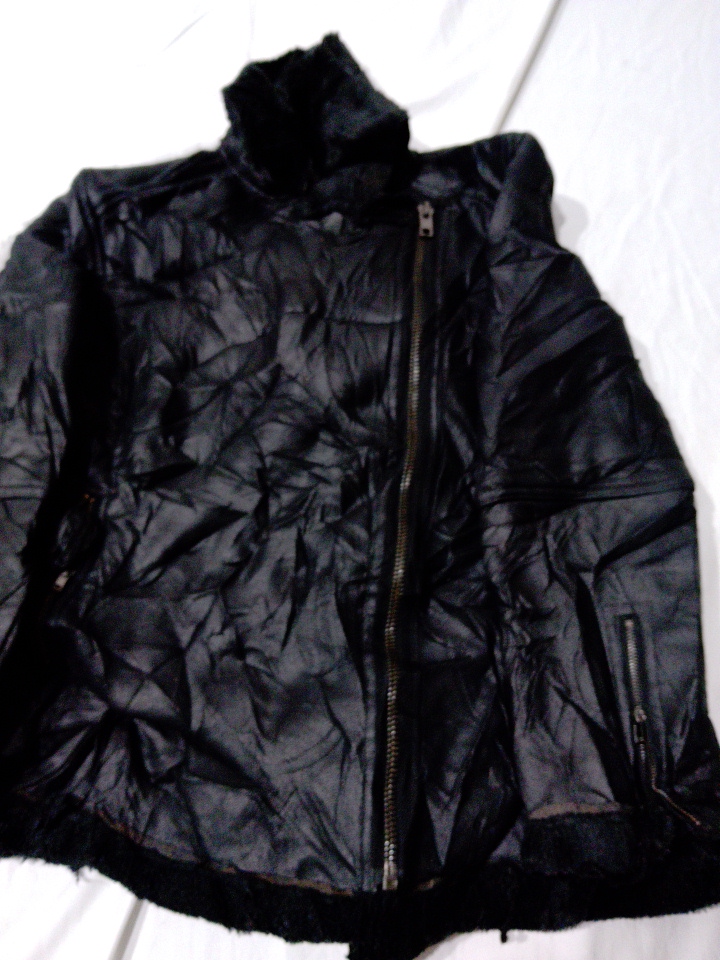 Veste en cuir noire Forever 21