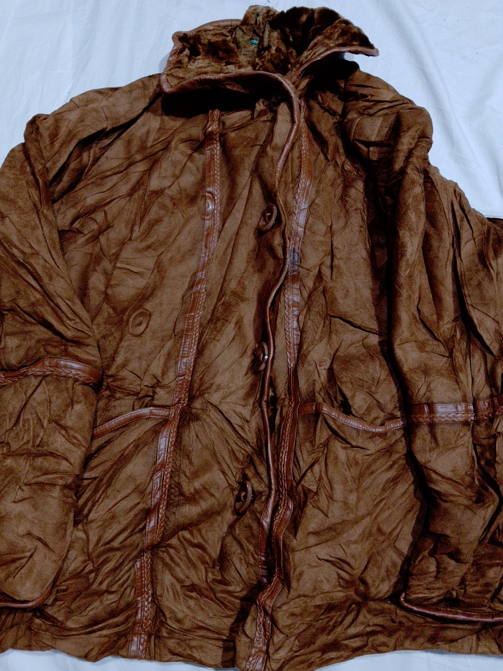 Unbranded Braune Kunstpelz Kapuzenjacke