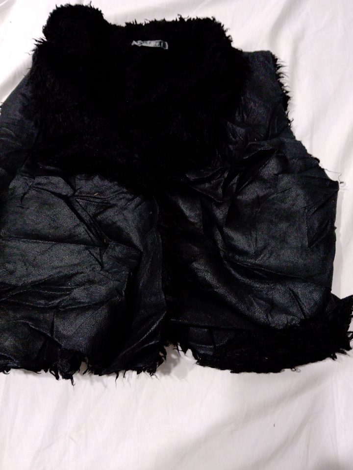 Veste sans marque en fausse fourrure noire