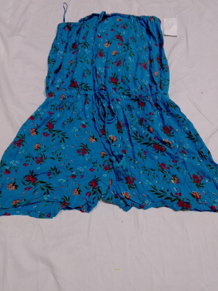 Devi Floral Blue Playsuit