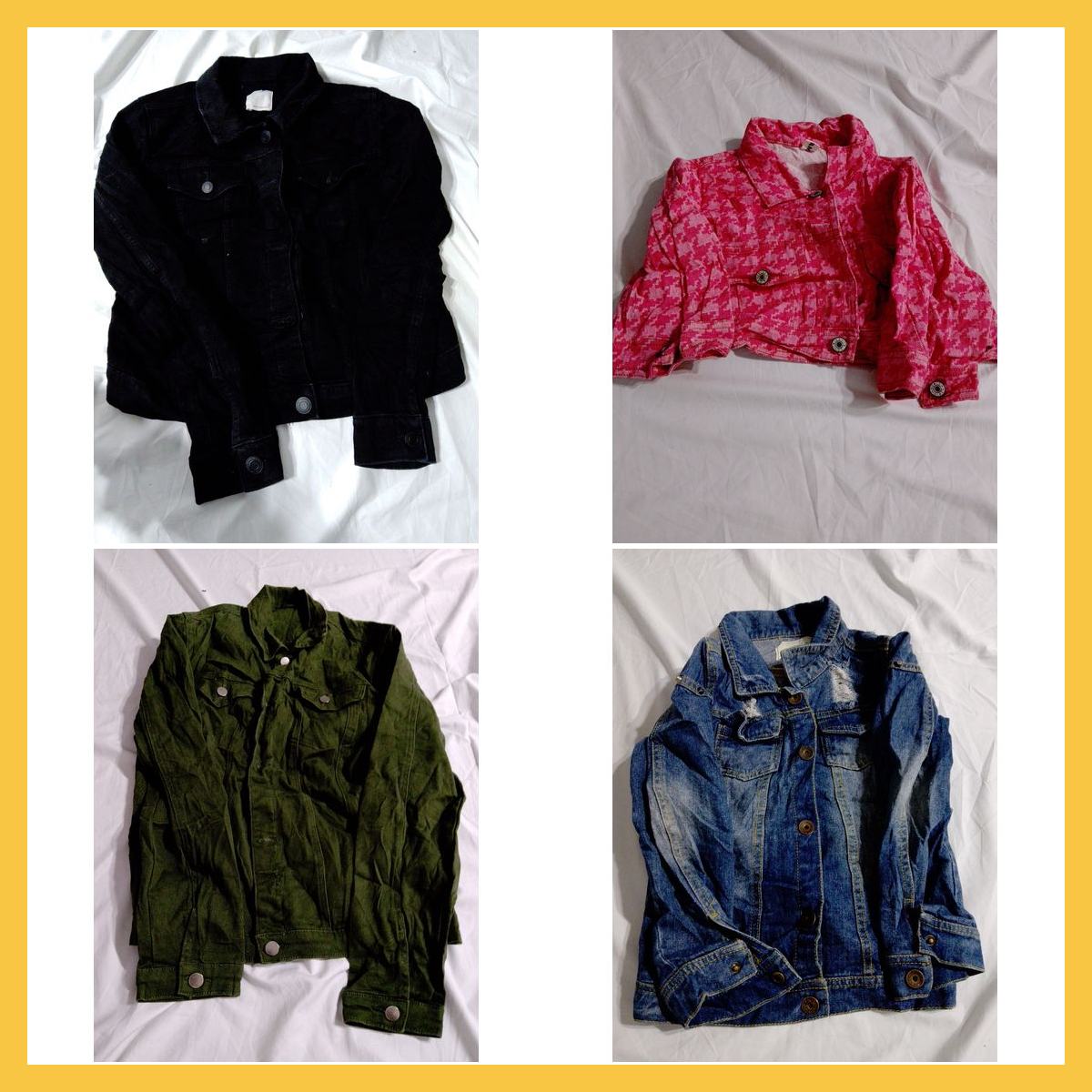 デニムジャケットバンドル 5枚 無地デニムジャケット 各種カラー