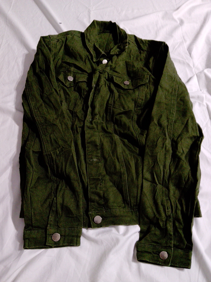 Veste en denim verte sans marque