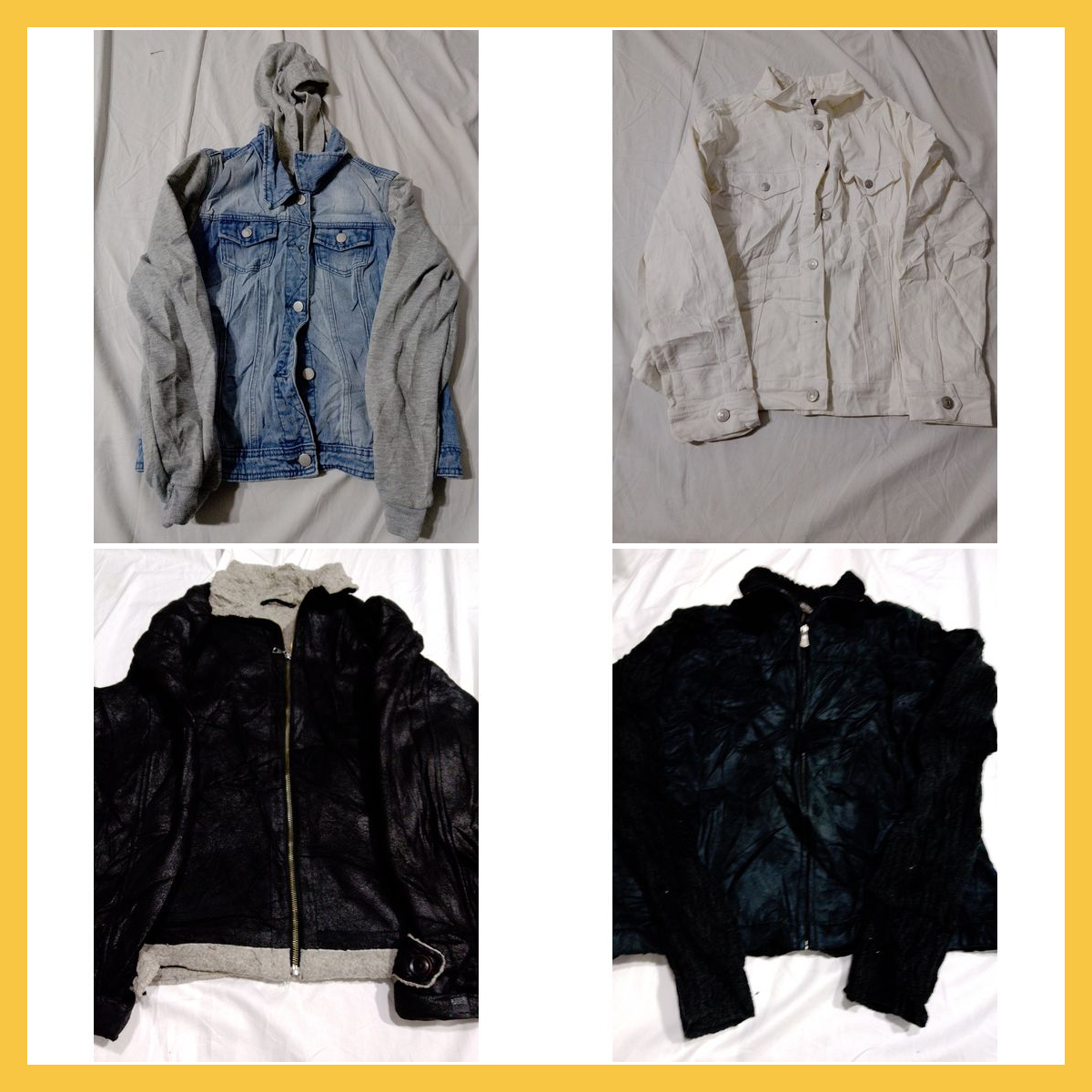 Ensemble de vestes premium - Denim, cuir, fausse f..