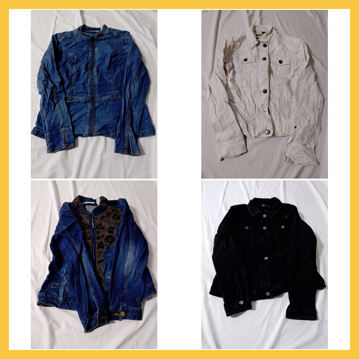 Veste en denim et cuir de designer Ensemble Eddie ..