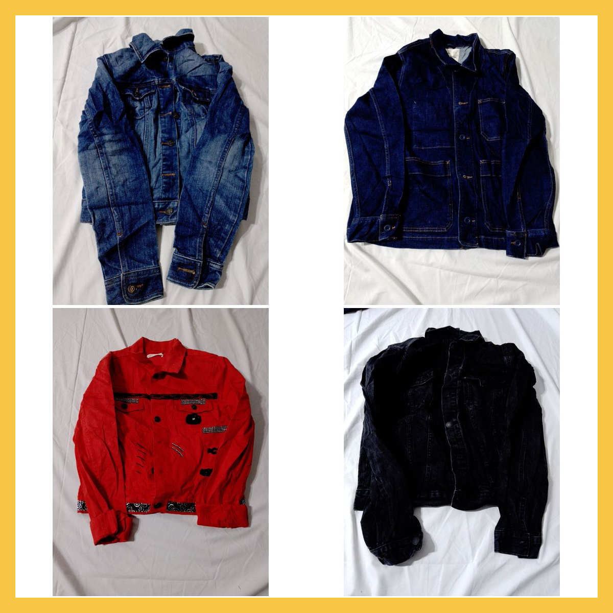 Pack de vestes en denim et en daim de créateur - O..