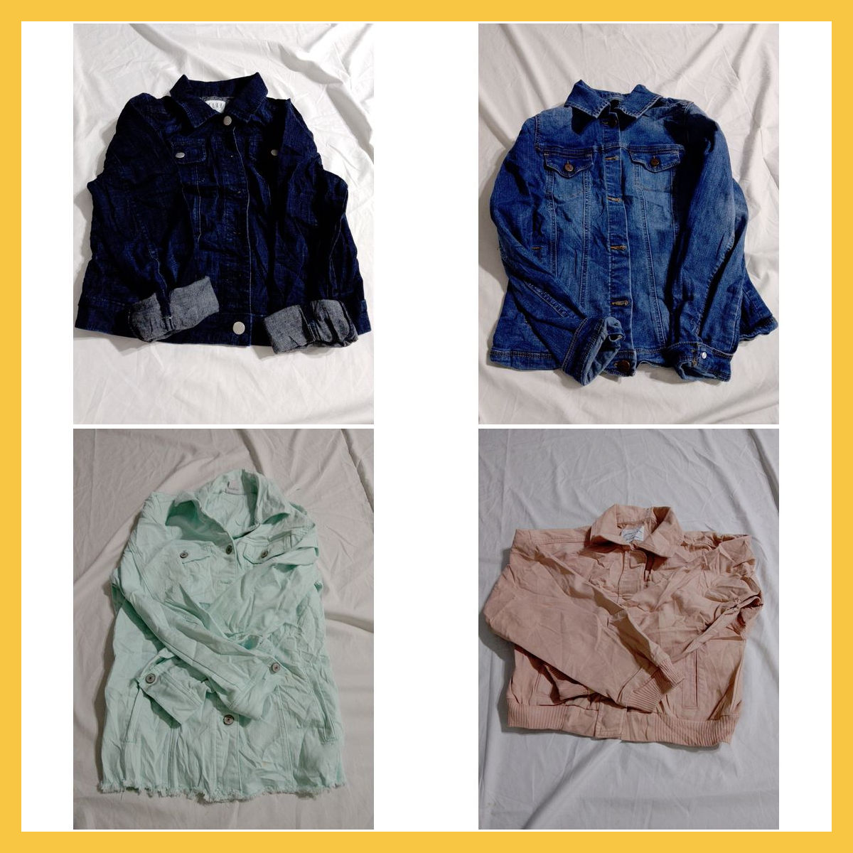 「ELLE 1822 デニム チコのデニムジャケットバンドルとボンバージャケット」