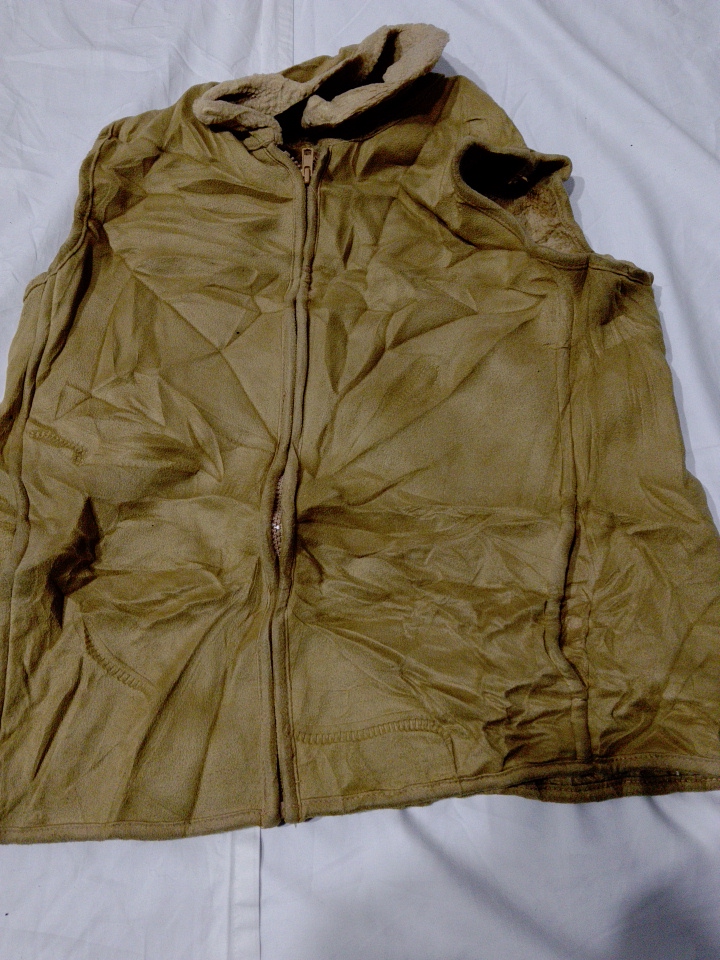 Style & Co Khaki Faux Fur Gilet