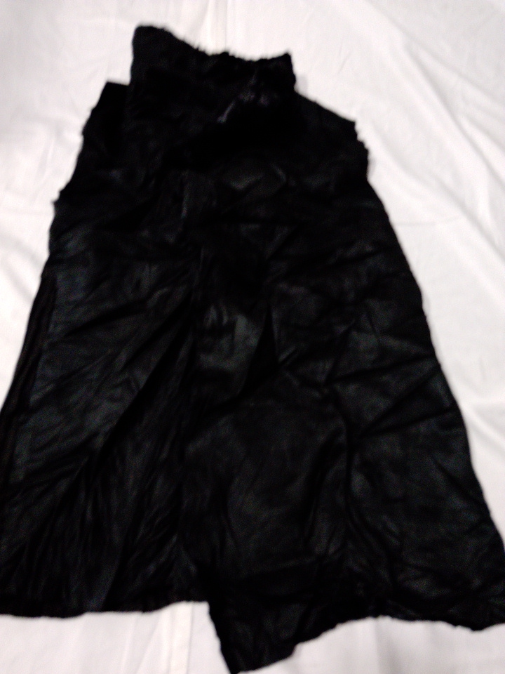 Gilded Black Ruffled Mini Skirt