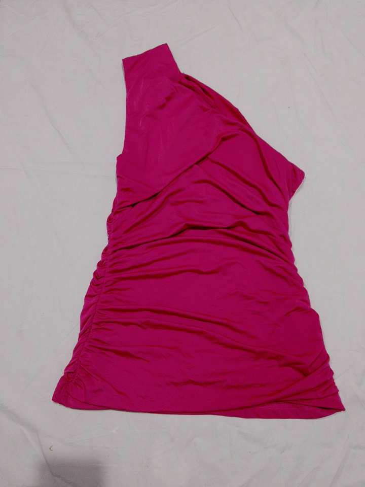 XX Collection One-Shoulder Ruched Blouse