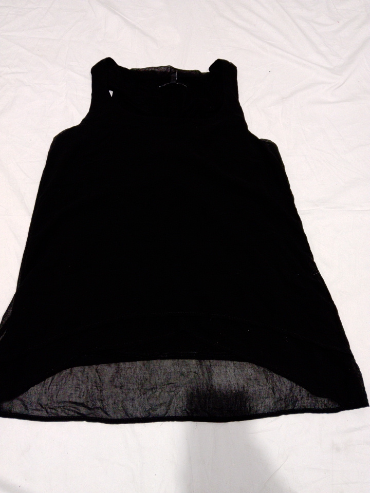 Blouse sans manches noire transparente Black Label..