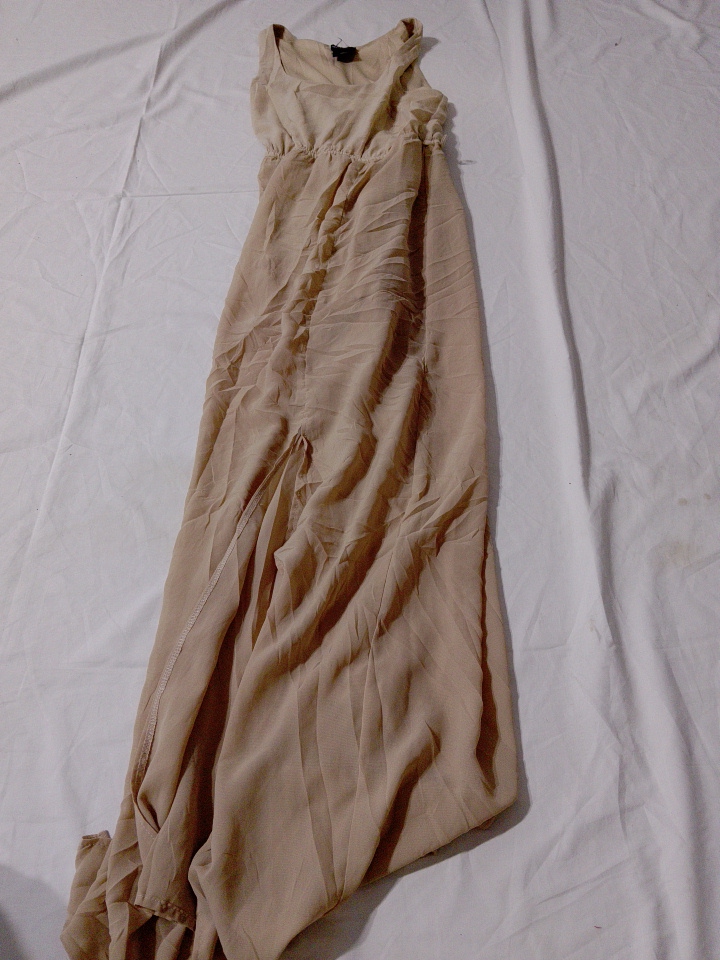 Wet Seal Beige Polyester Maxi Dress