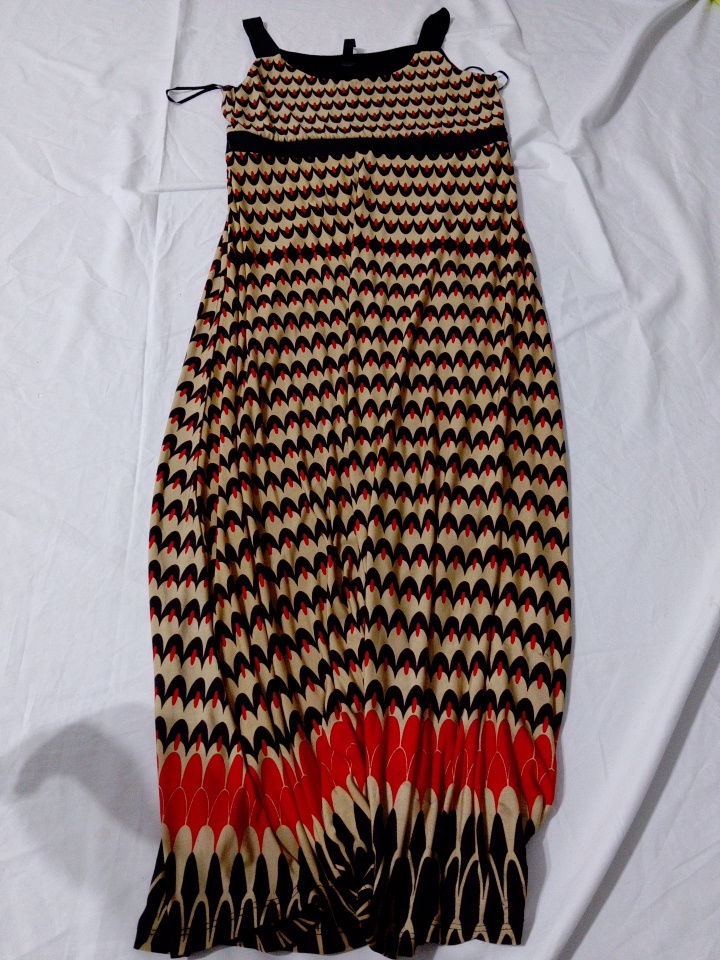 MTM Collection Geometric Print Midi Dress